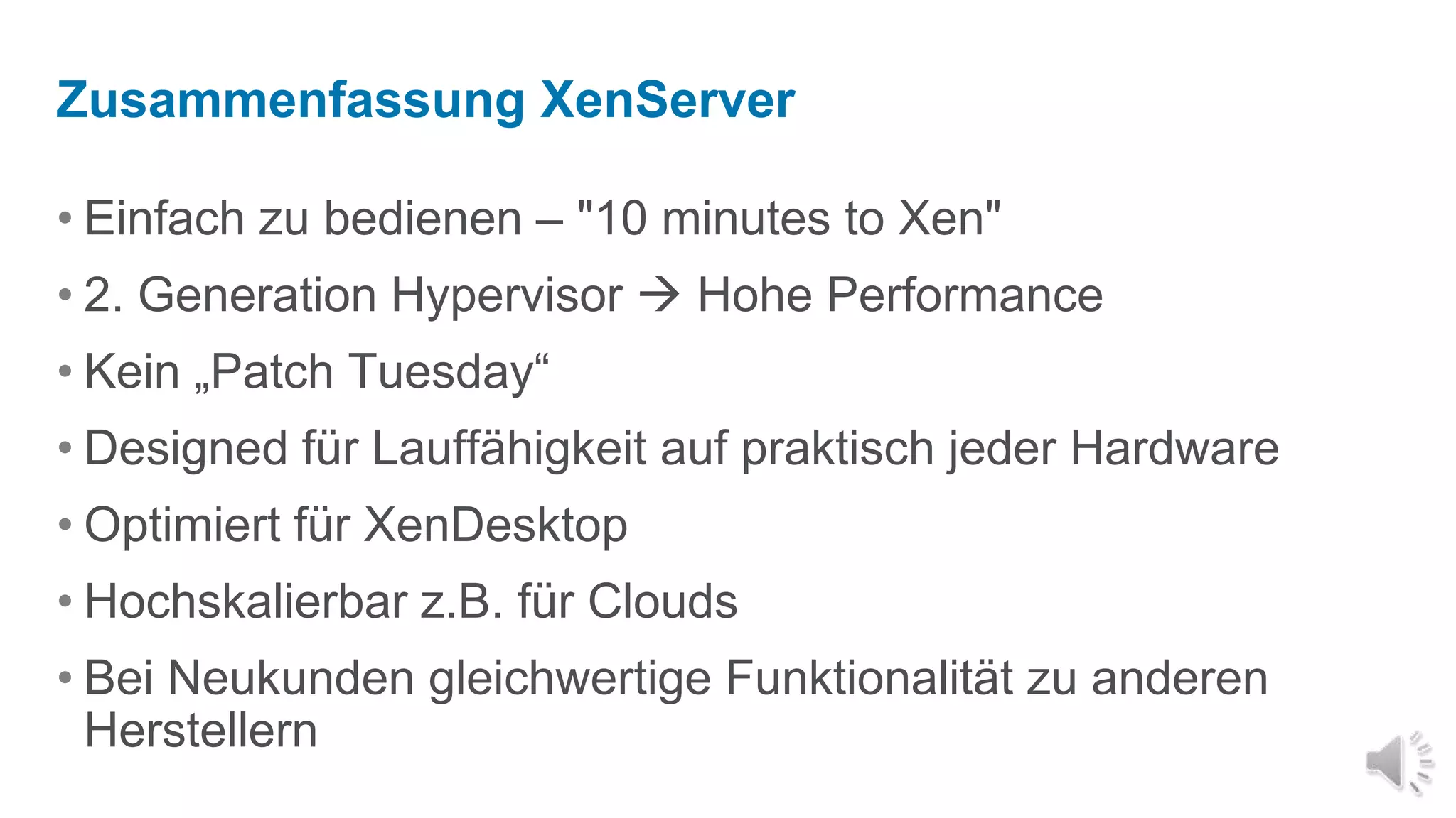 Best practice für Desktop-VirtualisierungVermeidung von Hypervisor SwappingVermeidung von Speicher OvercommitmentWie viel RAM benötigt ein Windows 7 Benutzer?Vorhersage kaum möglichabhängig von der eigentlichen BenutzungWindows RAM muss vor Boot konfiguriert werdenOptimale Konfiguration nicht möglichKeine Veränderung unter Windows während des Betriebes möglichResultat: mangelhafte User-Experience oder Verschwendung von RessourcenVirtuelle Desktops: RAM-ZuweisungWin71 GBWin71,5 GBWin72 GB