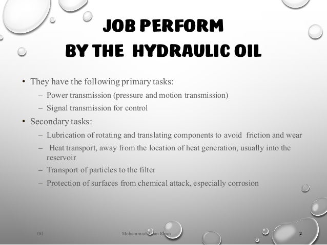 Hydraulic Fluids and Properties