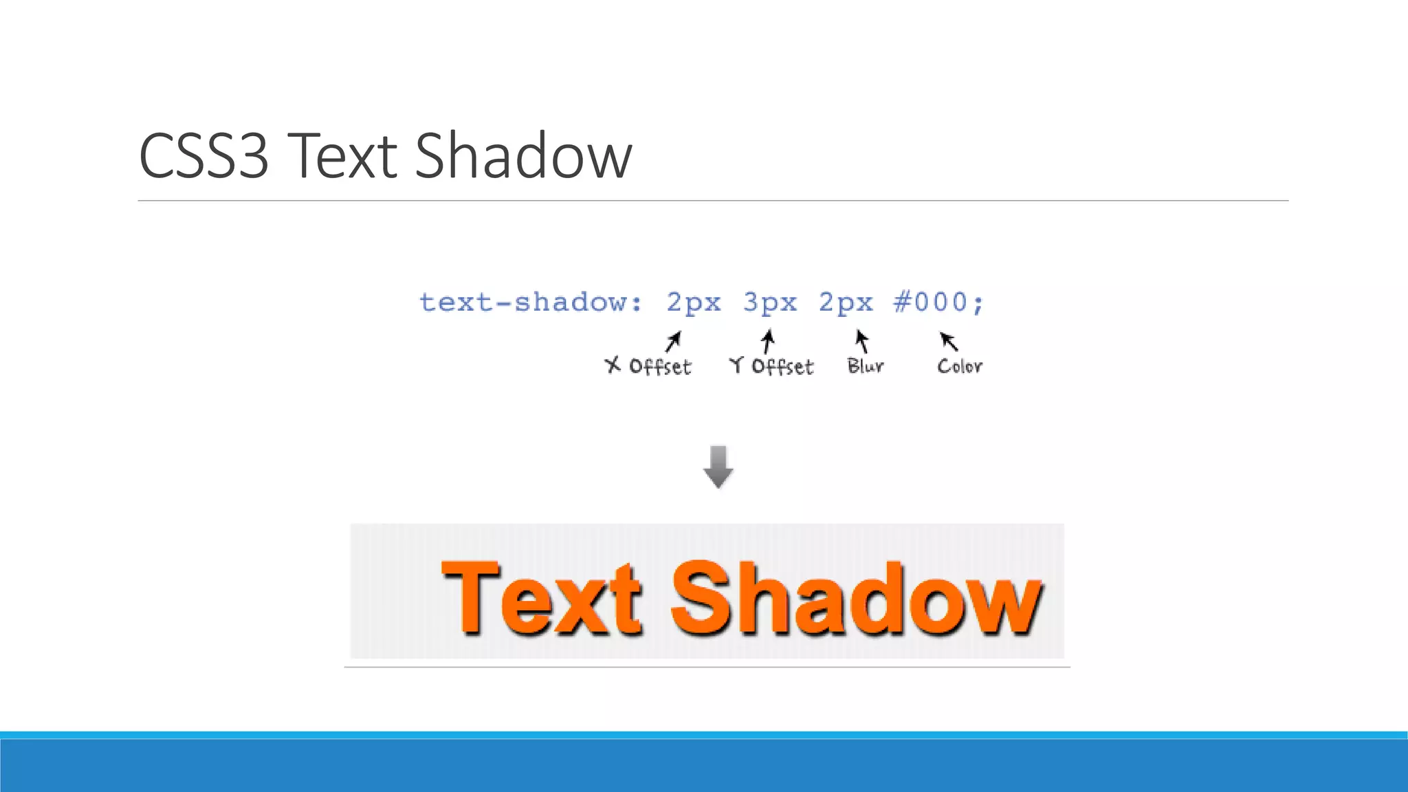 CSS3 Text Shadow
 