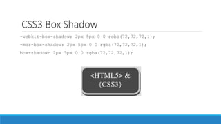 CSS3 Box Shadow
-webkit-box-shadow: 2px 5px 0 0 rgba(72,72,72,1);
-moz-box-shadow: 2px 5px 0 0 rgba(72,72,72,1);
box-shadow: 2px 5px 0 0 rgba(72,72,72,1);
 