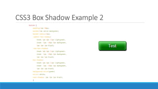 CSS3 Box Shadow Example 2
 