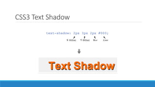 CSS3 Text Shadow
 