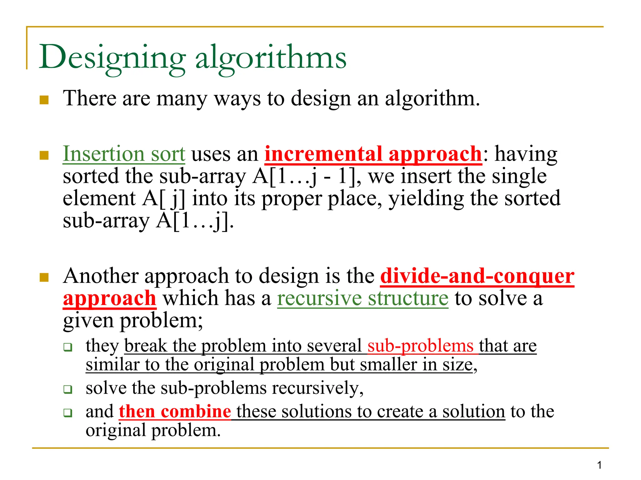 Algorithms and Data structures: Merge Sort | PPT