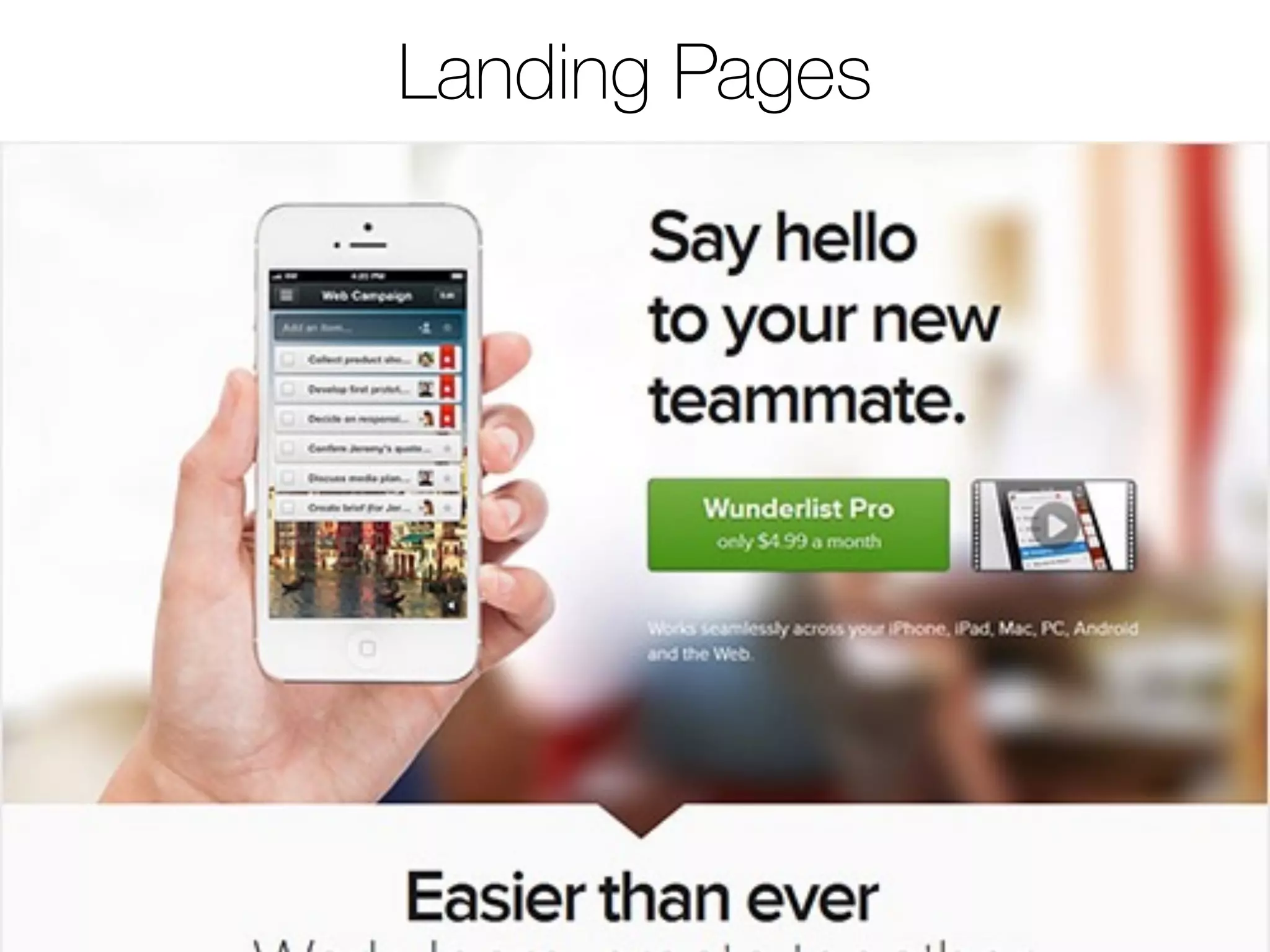 Landing Pages
 