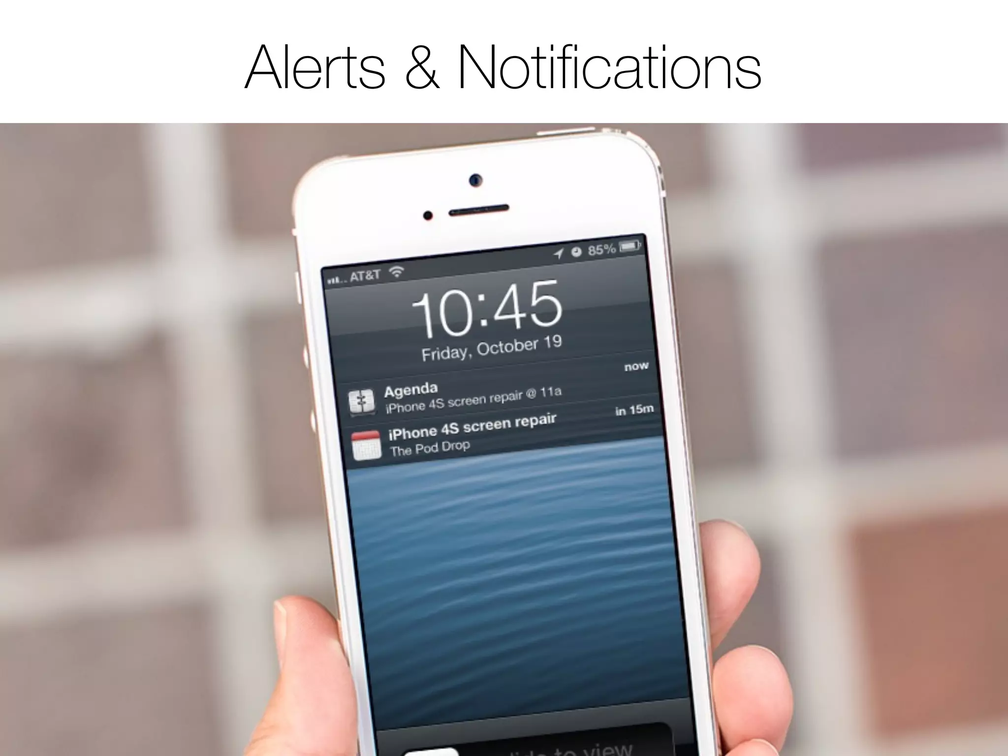 Alerts & Notiﬁcations
 