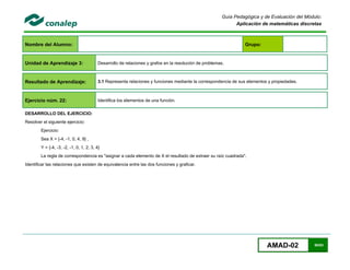 AMAD-02 50/83
Guía Pedagógica y de Evaluación del Módulo:
Aplicación de matemáticas discretas
Nombre del Alumno: Grupo:
Un...