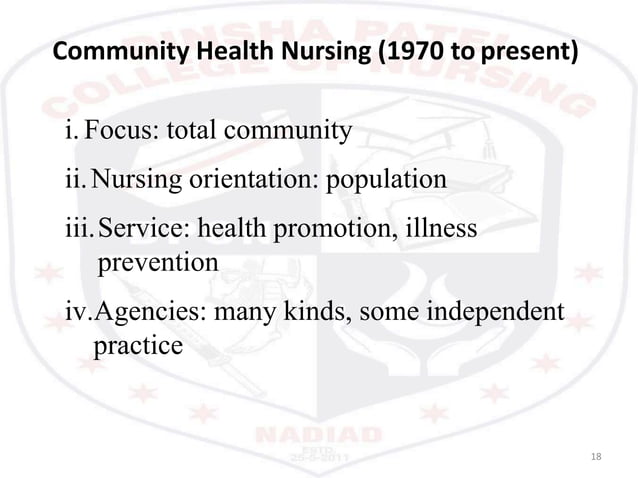 historical development of Community health nursing | PPSX