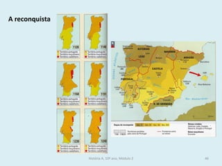 A reconquista 
História A, 10º ano, Módulo 2 
46  