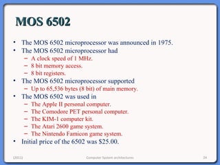 Computer System Architecture Lecture Note 2: History | PPT | Computing ...