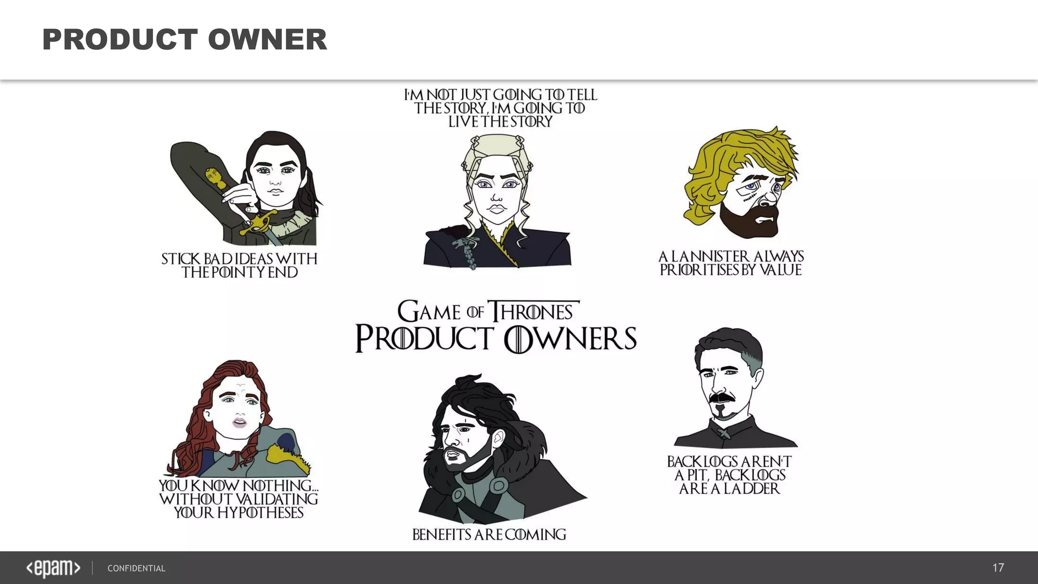 17CONFIDENTIAL
PRODUCT OWNER
 