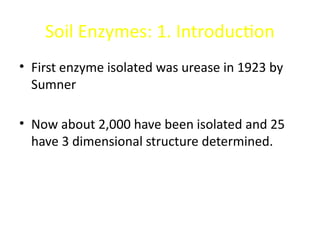 02 II Soil enzymes , microbiology, soil microbiology | PPT