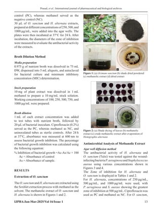 Evaluation of the Antibacterial Activity of Methanolic Extracts of ...