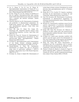 Simultaneous and Rapid Separation and Determination of Vitamins B1, B2 ...