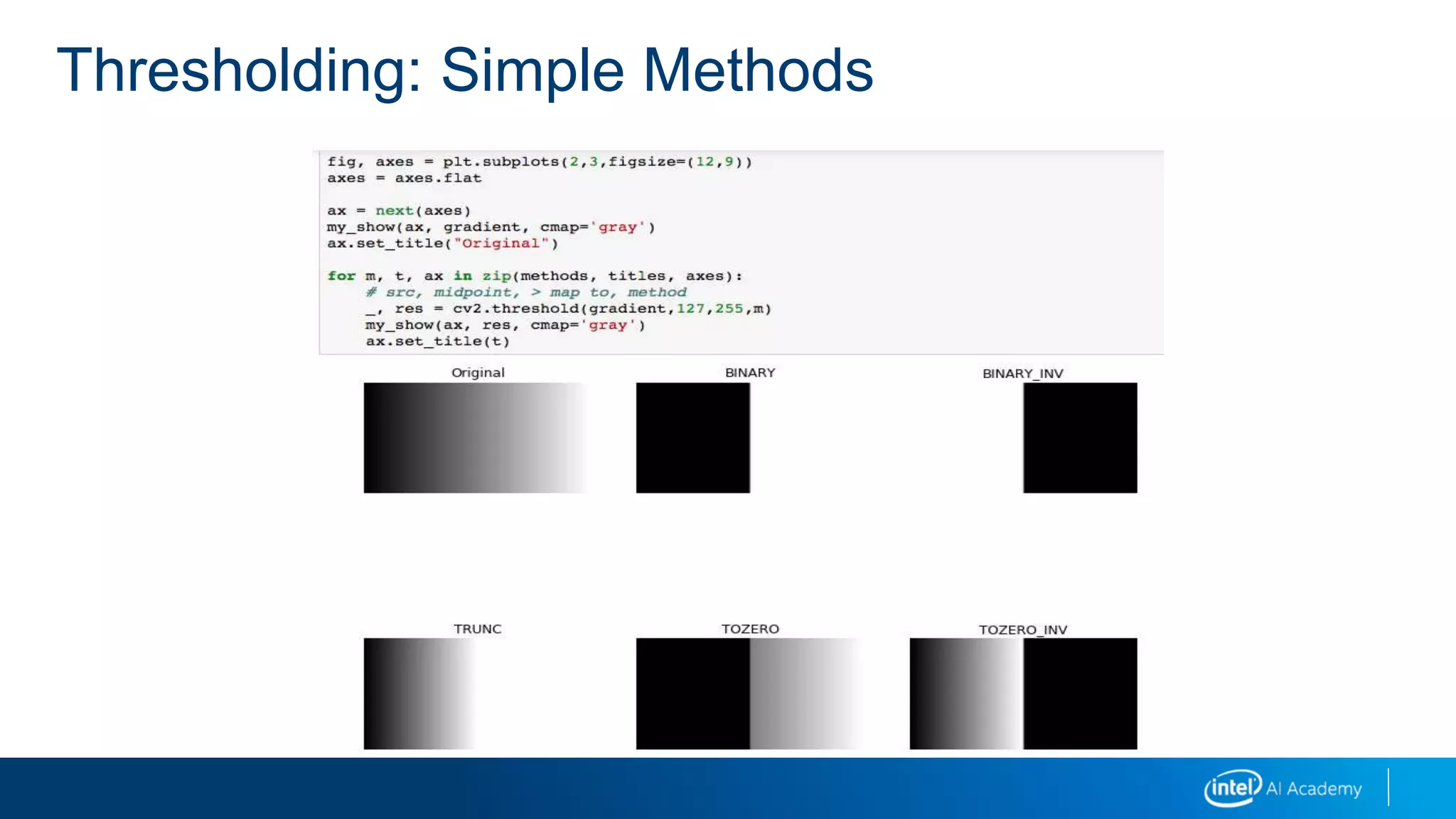 Thresholding: Simple Methods
 