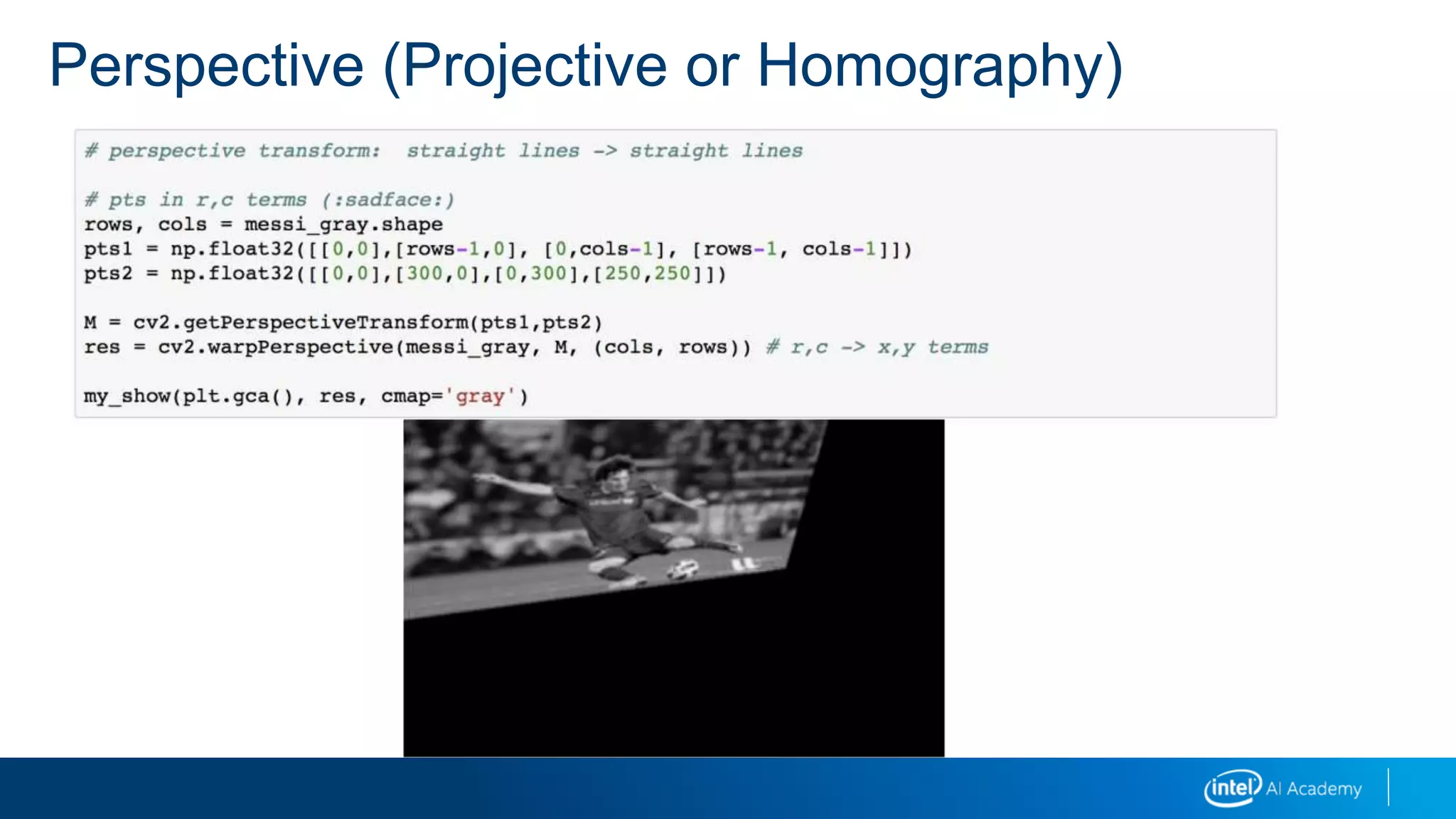 Perspective (Projective or Homography)
 