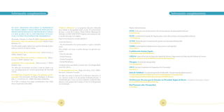 Información complementaria		                                                                                                                		                                                             Información complementaria




En este apartado incluimos la referencia                            “Valora la diferencia” es un programa educativo elaborado              Páginas webs interesantes:
de varios libros y varias páginas web que po-                       para trabajar la discapacidad desde el aula. El ayuntamiento
                                                                                                                                           FEVAS Federación vasca de asociaciones a favor de las personas con discapacidad intelectual
drían servir para que el profesorado conoz-                         de Jerez, a través de la oficina Omad (Oficina Municipal de
                                                                                                                                           www.fevas.org
ca más acerca de la discapacidad intelec-                           Atención a la DISCAPACIDAD) impulsa estos programas que
tual y otros trastornos del desarrollo.                             se pueden descargar en la página:                                      FEAPS Confederación Española de Organizaciones a favor de las personas con discapacidad intelectual
                                                                    http://www.omad.jerez.es/index.php?id=11                               www.feaps.org
Hernández, J; Martín, A. y Ruíz, B. (2007). Déjame que te hable
de los niños y niñas con autismo de tu escuela. Madrid: Teleno      La premisa básica es:                                                  Attem Asociación para el tratamiento de personas con alteraciones del desarrollo
Ediciones, S.L.                                                                                                                            www.attem.com
                                                                    - No discriminación más acción positiva es igual a inclusión
Este libro puede ayudar a ofrecer una respuesta adecuada al alum-   social.                                                                Cermi Comité Español de Representantes de personas con discapacidad
nado con trastorno de espectro autista.                                                                                                    www.cermi.es
                                                                    Para trabajar estos temas se pueden descargar los siguientes ma-
                                                                    teriales:                                                              Confederación Autismo España
¡Mírame! Forma de ser. Forma de actuar. Alonso-García, J.                                                                                  www.autismo.org.es/AE/default.htm
(2005). Madrid: Cepe.                                               - Guía del educador.
                                                                    - Unidad Primaria.                                                     Creena Centro de Recursos de Educación Especial de Navarra. Departamento de Educación del Gobierno de Navarra
¡Escúchame! Relaciones sociales y comunicación. Alonso-                                                                                    www.pnte.cfnavarra.es/creena/003Documentacion/descargar.html
García, J. (2005). Madrid: Cepe.                                    - Unidad Secundaria.
                                                                    - Unidad Bachillerato.                                                 Discapnet El portal de la discapacidad
¡Atiéndeme! Ocio y aprendizajes. Alonso-García, J. (2005).
                                                                                                                                           www.discapnet.es
Madrid: Cepe.                                                       La mayoría de las actividades se centran más en las discapacidades
Tres libros que nos permiten acercarnos a través de Andrés a un     sensoriales o físicas.                                                 Inico Instituto Universitario de Integración en la Comunidad
caso real diagnosticado de trastorno generalizado del desarrollo                                                                           inico.usal.es
                                                                    La discapacidad en el cine. Alegre de la Rosa, O.M. (2003).
(TGD).                                                              Barcelona. Ediciones Octaedro.                                         Junta de Andalucía Los trastornos generales del desarrollo. Una aproximación desde la práctica
Actividad física adaptada: El juego y los alumnos con dis-                                                                                 www.juntadeandalucia.es/educacion/nav/contenido.jsp?pag=/Contenidos/PSE/
                                                                    Este libro nos resume la historia de la Educación Especial en el
capacidad. Ríos Hernández, M; Blanco Rodríguez, A; Bonany                                                                                  orientacionyatenciondiversidad/educacionespecial/Publicaciones
                                                                    cine. Aparecen cuadros en los que quedan clasificadas películas. Y
Jané, T. y Carol Gres, N. (2006). Barcelona: Paidotribo.            considerando que el cine es un recurso didáctico, al final del libro   NeeDirectorio. Recursos para la Atención a la Diversidad. Región de Murcia Consejería de Educación y Ciencia
En el libro se incluyen unos juegos sensibilizadores como medio     aparecen varios guiones para trabajar el tema de la discapacidad       www. needirectorio.murciadiversidad.org/
hacia el respeto de la diversidad.                                  con el alumnado.
                                                                                                                                           Real Patronato sobre Discapacidad
                                                                                                                                           www.rpd.es




                                                                      38                                                                                                                     39
 