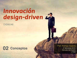 Innovación
design-driven
Conceptos02
DISI6046
2º Semestre 2015
Prof. Rodrigo Gajardo
Escuela de Diseño
UTEM
 