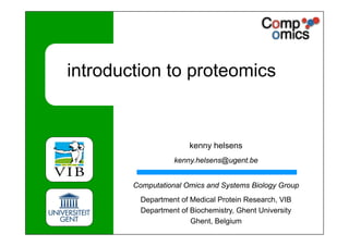 BITS - Introduction to proteomics | PDF