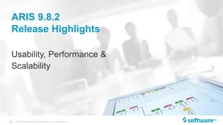 20 | © 2015 Software AG. All rights reserved. For internal use only
ARIS 9.8.2
Release Highlights
Usability, Performance &
Scalability
 