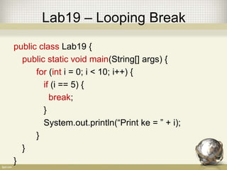 02 Java Language And OOP Part II LAB | PPT
