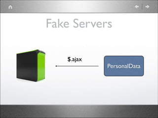 Fake Servers
$.ajax

PersonalData

 