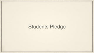 Students Pledge
 