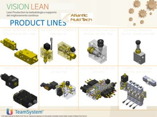PRODUCT LINES
CHECK METERING VALVES
FOR EXCAVATORS – P&B
VALVES FOR ATTACHMENTS
P&B AND HIC
FLOW CONTROL AND FLOW
DIVIDER VALVES – P&B
SOLENOID OPERATED
VALVES – INLINE AND P&B
DIVERTER VALVES – P&B PROPORTIONAL VALVES
HIC AND P&B
CUSTOMIZED INTEGRATED
CIRCUITS
COMPACT DIRECTIONAL
VALVES AND CETOP
© All rights reserved by Atlantic Fluid Tech srl. Copying and passing on to third parties is forbidden without written consent of Atlantic Fluid Tech srl.
 