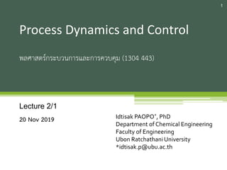 Comprehensive Dynamic Modeling and Control of Chemical Processes | PDF