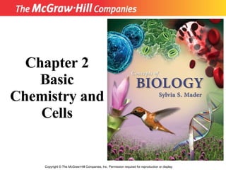 Copyright  ©  The McGraw-Hill Companies, Inc. Permission required for reproduction or display. Chapter 2 Basic Chemistry and Cells 