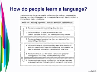 How do people learn a language?
 