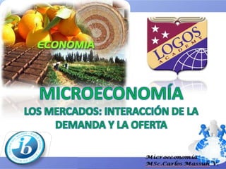 Introducción a la Economía
MSc.Carlos Massuh V.
 