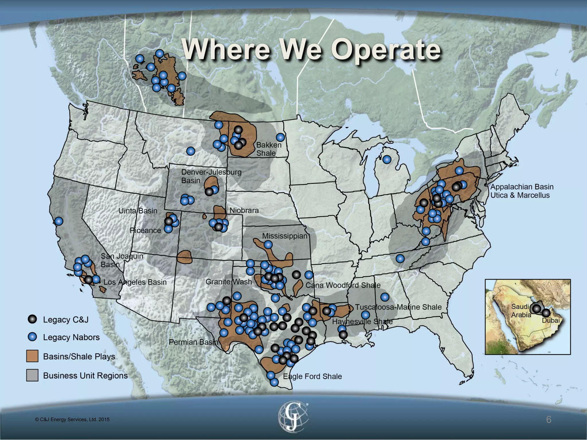© C&J Energy Services, Inc. 2014 6© C&J Energy Services, Ltd. 2015© C&J Energy Services, Inc. 2014 6© C&J Energy Services, Ltd. 2015
Where We Operate
 