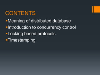 Concurrency Control in Distributed Database. | PPT