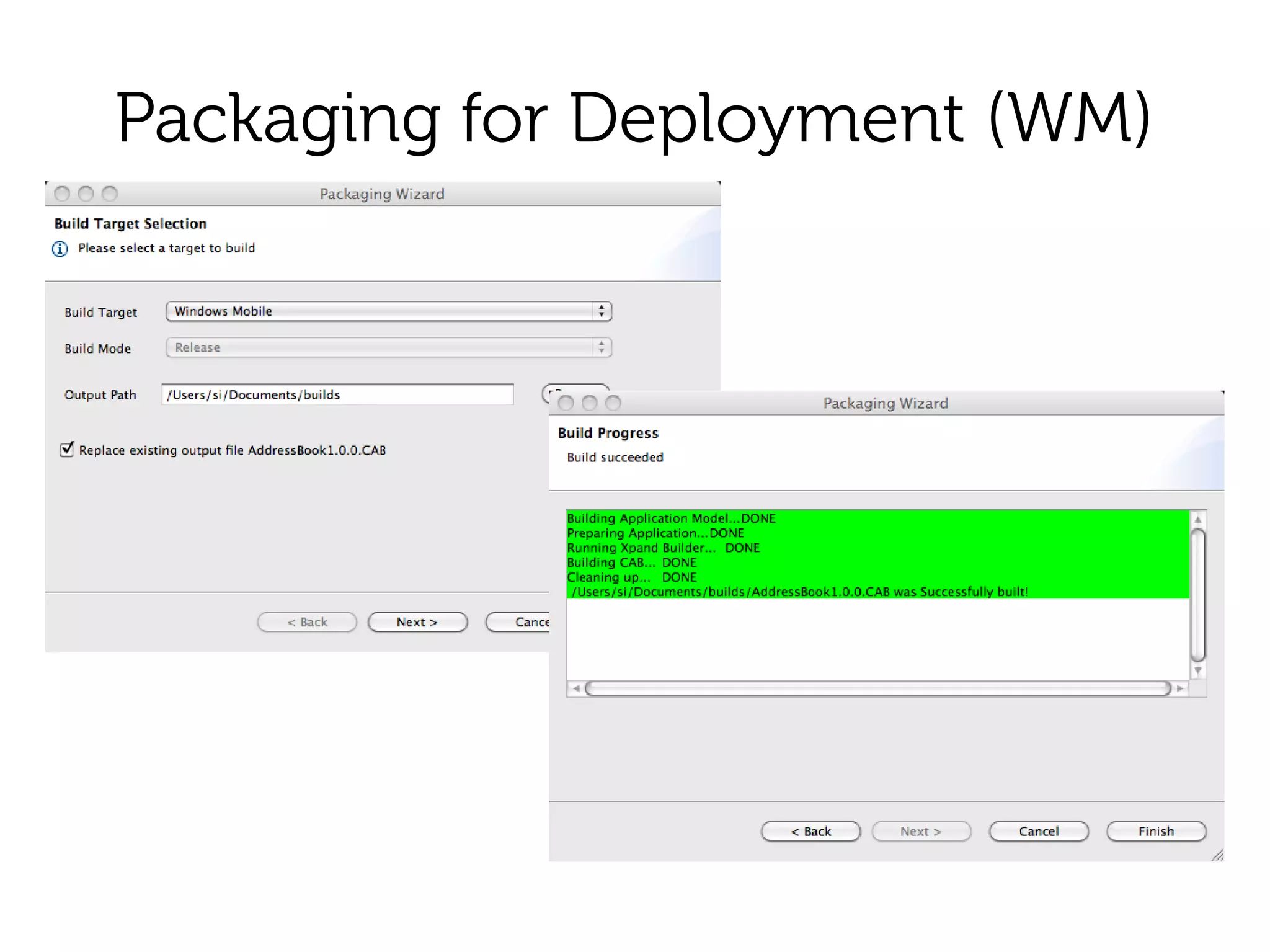Packaging for Deployment (WM)
 