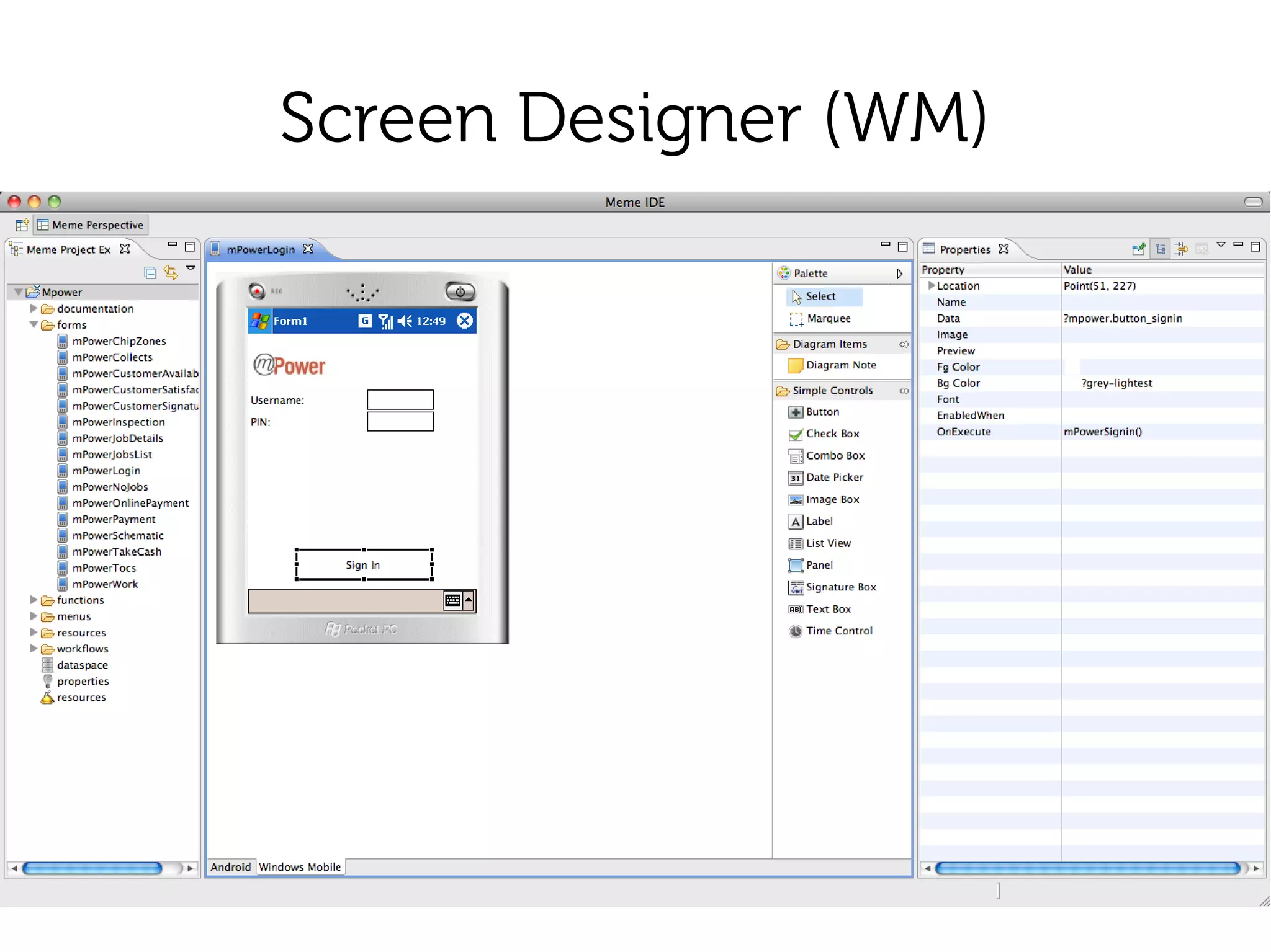 Screen Designer (WM)
 
