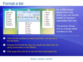 ms word tutorial class 6: bullets | numbering |... 02 microsoft office word 2007 (bullets and numbering) | PPTX
