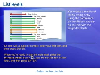 02 microsoft office word 2007 (bullets and numbering) | PPTX