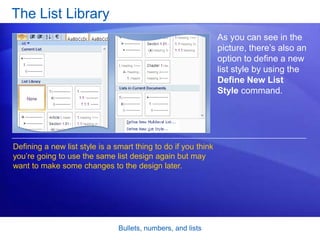 02 microsoft office word 2007 (bullets and numbering) | PPTX