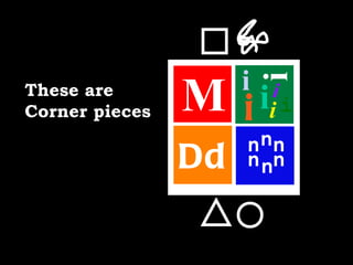 i M Dd n i i i i i n n n n n i These are Corner pieces 