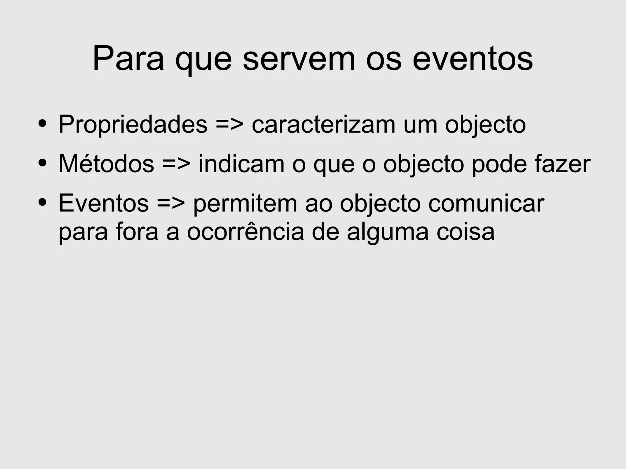 Desenvolvimento em .Net - Eventos