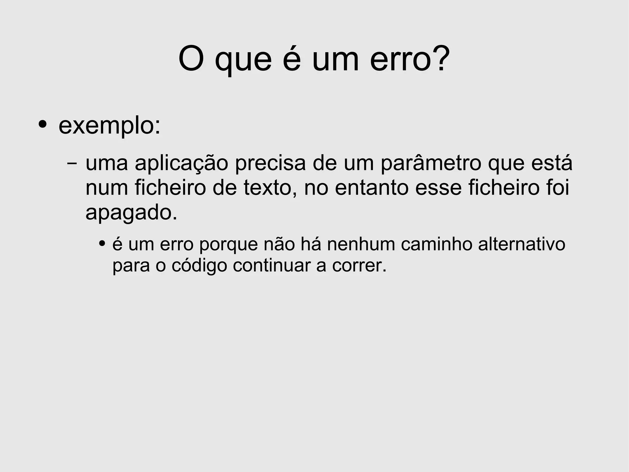 Desenvolvimento em .Net - Excepções