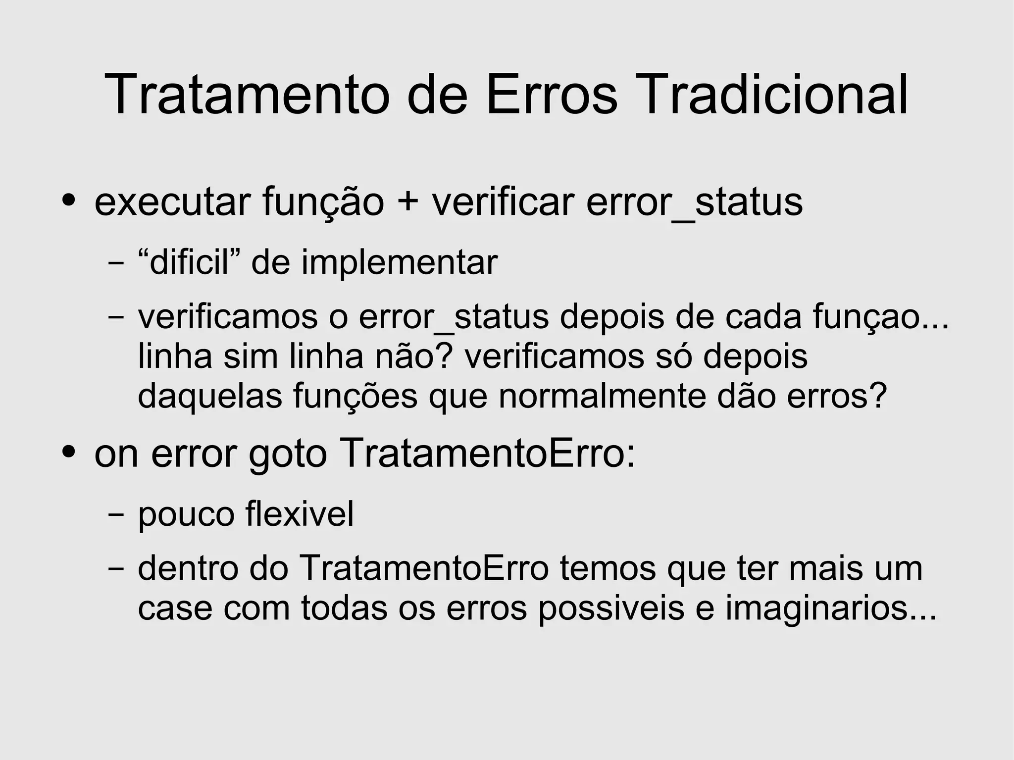 Desenvolvimento em .Net - Excepções