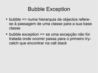 Desenvolvimento em .Net - Excepções