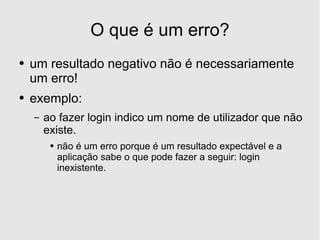 Desenvolvimento em .Net - Excepções