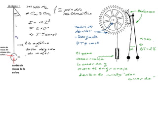 centro de
masas de la
esfera
centro de
masas del
sistema hilo -
esfera
 