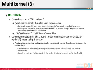 Unikernels, Multikernels, Virtual Machine-based Kernels | PPT
