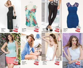 3332
$199PC4513931
VB3910
Vestido
10 Negro
CH, ME, GR
$209PC2614653
AC6127
Blusa
27 Sky Blue
CH, ME, XG
$209PC1614689
RT5010
Malla
10 Negro
ME, GR
$209PC3714695
AL9842
Blusa
42 Sorbett
ME, GR, XG
$209PC7514662
AL2888
Blusa
88 Azul Agua
CH, XG
$209PC2514623
ZF1256
Ensamble
56 Azul Francia
CH, ME
$209PC9714626
VE4208
Vestido
08 Azul Rey
GR, XG
$209PC3614680
AL9601
Blusa
01 Blanco
GR, XG
 