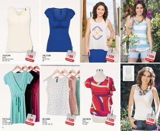 98
$99PC8506947
AL8199
Blusa
99 Amarillo Pastel
ME, GR, XG
$99PC6606987
VE3524
Vestido
24 Verde Menta
CH, ME, GR, XG
$109PC7707619
BI1496
Blusón
96 Ivory
ME, GR
$109PC6807627
AK5828
Blusa
28 Fiusha
CH, ME
$99PC7506954
AK1108
Blusa
08 Azul Rey
ME
$109PC3707608
BL1896
Blusón
96 Ivory
CH, ME, GR, XG
$109PC5107659
CI0201
Playera
01 Blanco
CH, ME, GR, XG
$109PC5607653
AI3496
Blusa
96 Ivory
XG
 