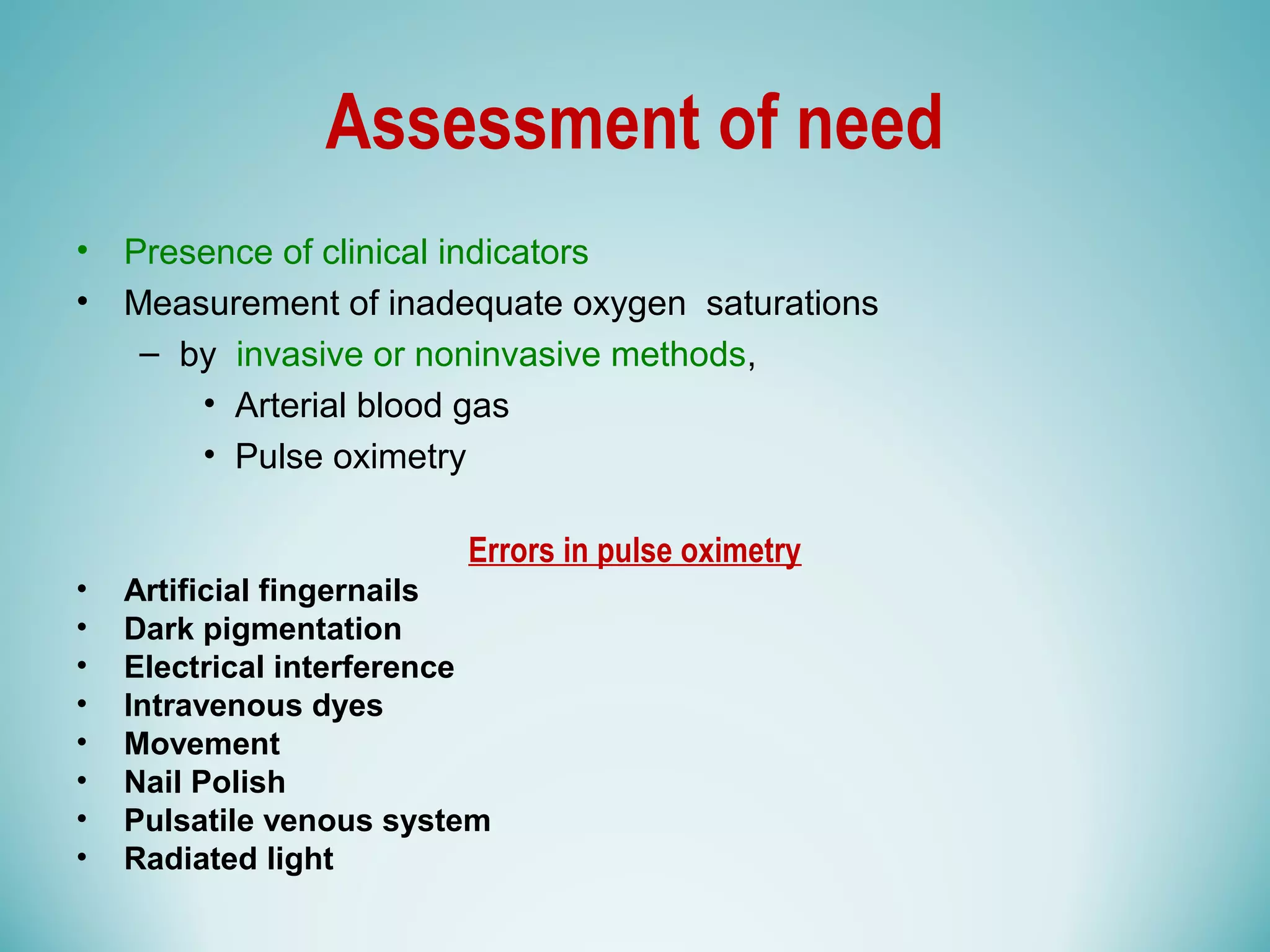 Oxygen Therapy PPT