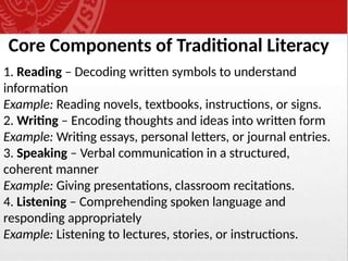Literacies Examples 02 ped-110-literacies. building and enhancing | PPTX